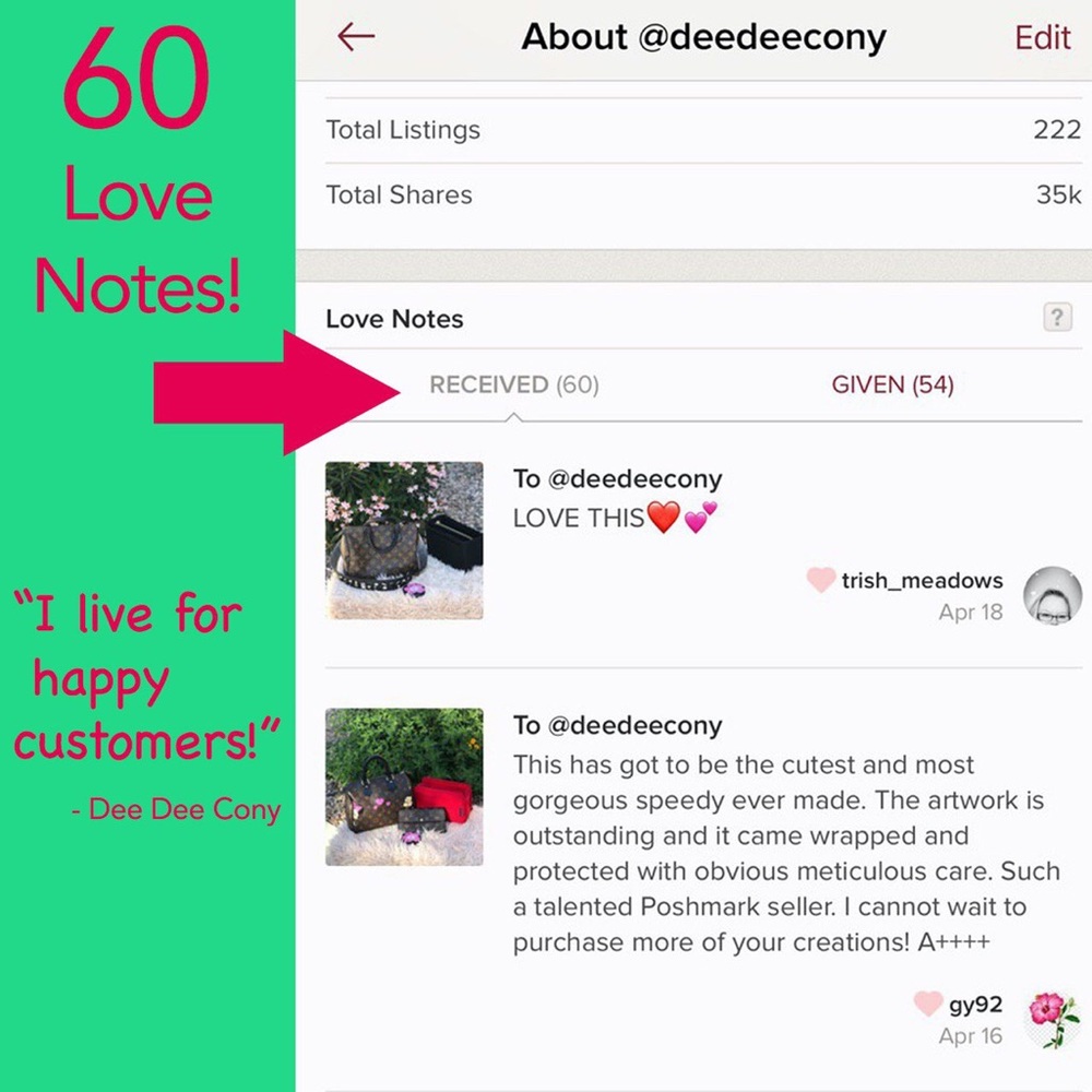 Your love notes mean I did a good job -Thank you!